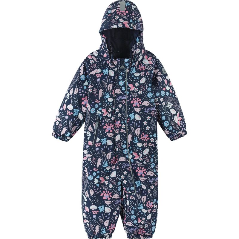 reima-puhuri-5100116b-navy-smulkios-gelytes-kombis-mergitei REIMA žiemos kombinezonas PUHURI (Navy/Flowears)