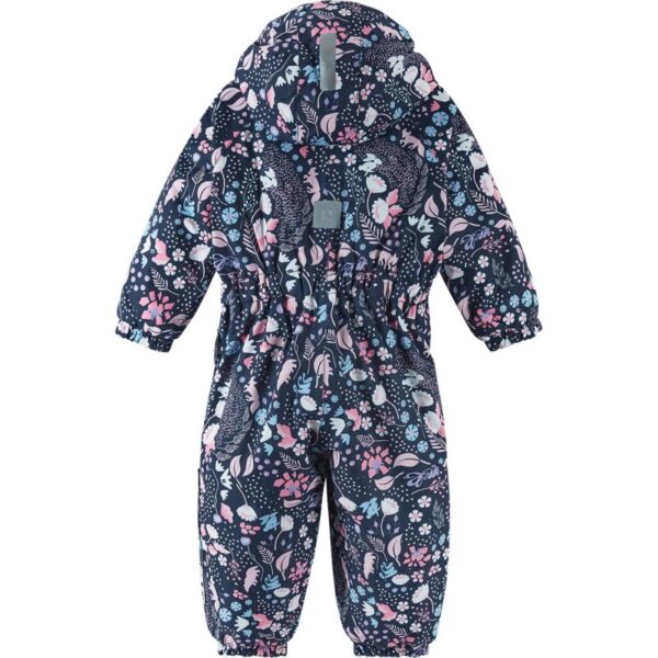 reima-puhuri-5100116b-tamsiai-melynas-gelytes-mergaitei REIMA žiemos kombinezonas PUHURI (Navy/Flowears)