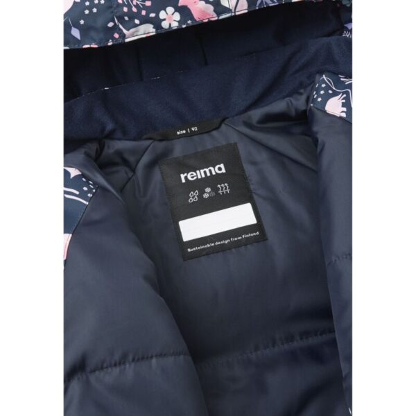 reima-puhuri-kombinezonas-mergaitei-tamsus REIMA žiemos kombinezonas PUHURI (Navy/Flowears)
