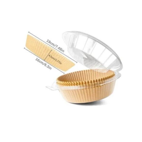 Karšto oro gruzdintuvės kepimo popierius/įdėklas standžioje pakuotėje (16 cm)