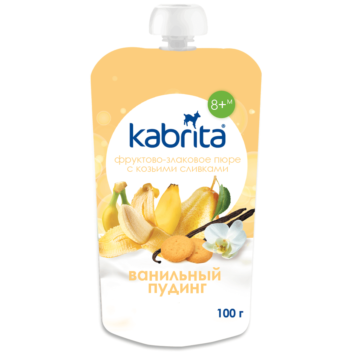 Puree Kabrita® “Vanilinis pudingas” nuo 8 mėnesių 100g 1 vnt.