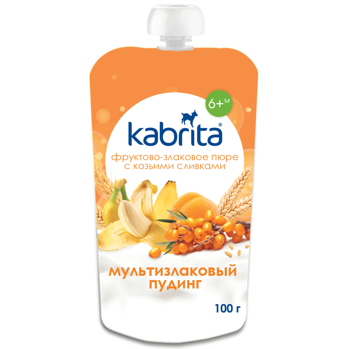 Puree Kabrita® „Daugiagrūdis pudingas“ nuo 6 mėnesių 100 g 1 vnt.