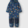 name-it-softshell-suit-blue-flattering-dinosaurs NAME IT Softshell kombinezonas "Linksmieji dinozauriukai"