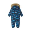 REIMA žiemos kombinezonas LAPPI (Mėlyni lapiukai)