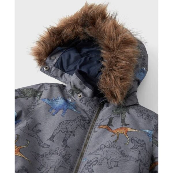 NAME IT žiemos kombinezonas "Dinozaurai" (Pilkas)
