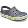 crocs-bayaband-clog-slate-grey-lime-punch-klumpes-pilkos CROCS Bayaband Clog (Pilka/Žalia)