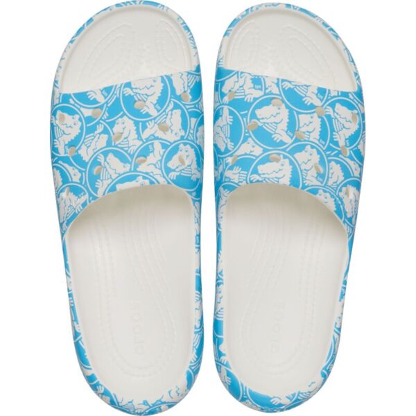 Crocs™ Classic Duke Print Slide v2 šlepetės (Mėlynos)