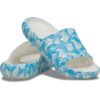 Crocs™ Classic Duke Print Slide v2 šlepetės (Mėlynos)