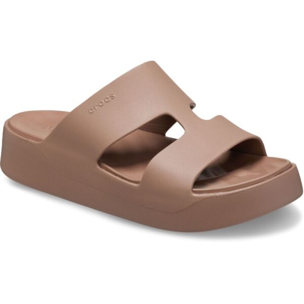Crocs™ Getaway Platform H-Strap šlepetės (Rudos)