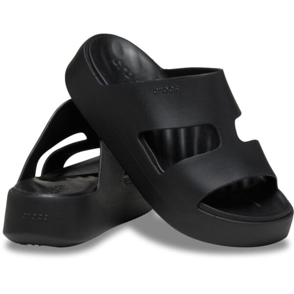 crocs-getaway-platform-juodos-tapkes Crocs™ Getaway Platform H-Strap šlepetės (Juodos)