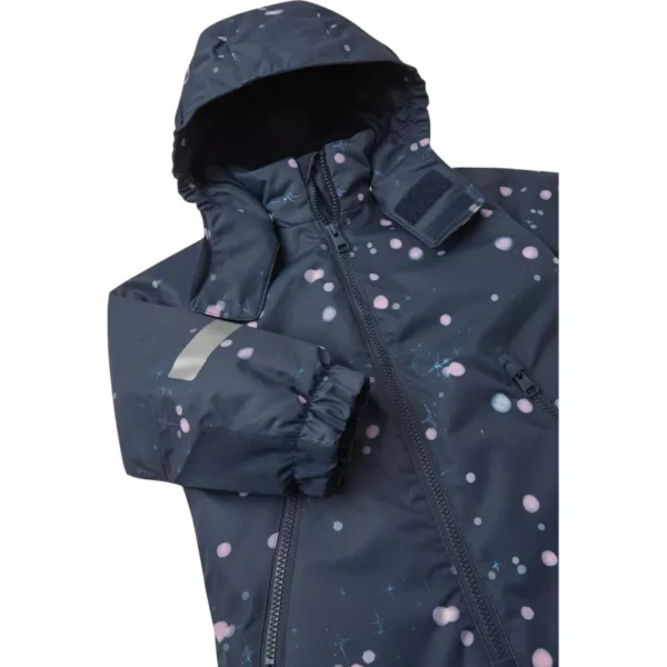 REIMA Kurikka 5100131B kombinezonas žiemai (Mėlynas/rožiniai taškeliai)