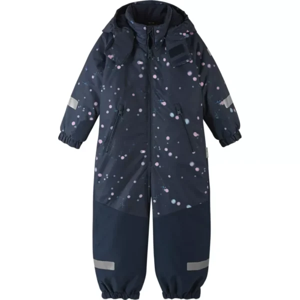 REIMA Kurikka 5100131B kombinezonas žiemai (Mėlynas/rožiniai taškeliai)
