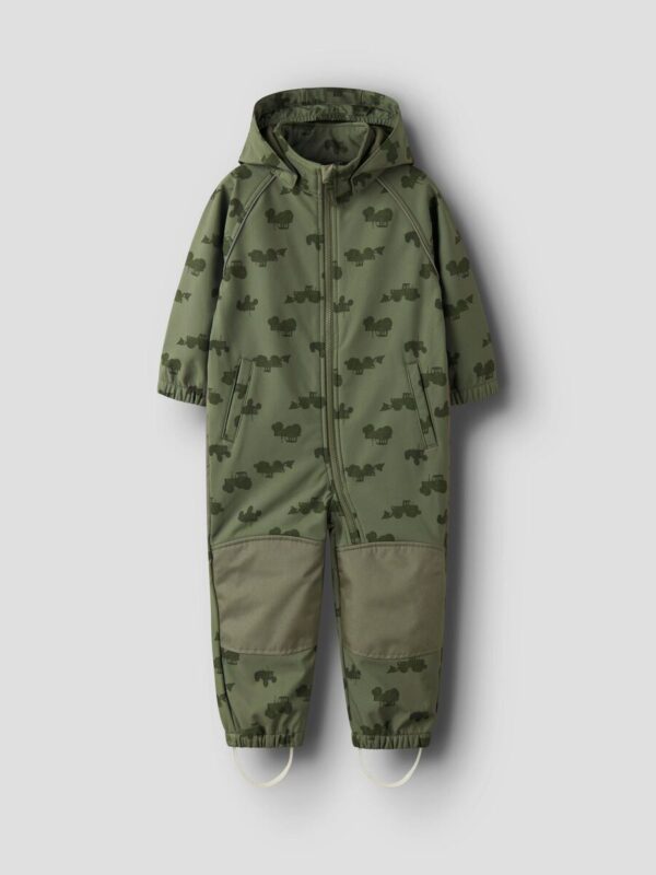 NAME IT Softshell kombinezonas "Žalias traktoriukas"