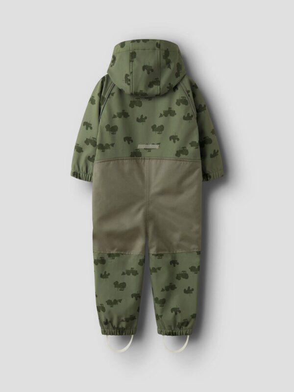 NAME IT Softshell kombinezonas "Žalias traktoriukas"