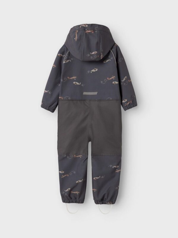 NAME IT Softshell kombinezonas "LĖKTUVAI" (Pilkas/Rudas)