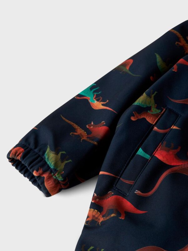 NAME IT Softshell kombinezonas "UGNINIAI DINOZAURAI" (Tamsiai mėlynas)