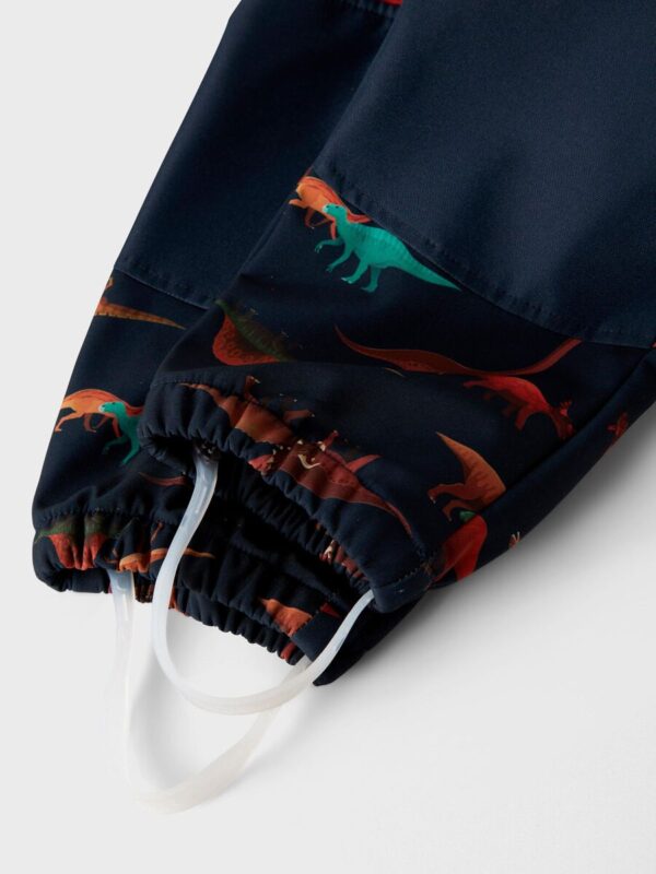 NAME IT Softshell kombinezonas "UGNINIAI DINOZAURAI" (Tamsiai mėlynas)