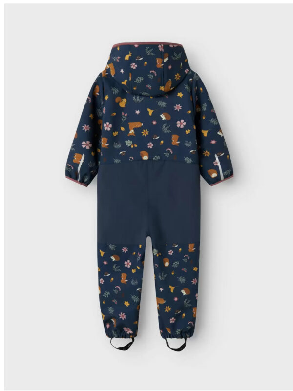 NAME IT Softshell kombinezonas "Miško žvėreliai" (Mėlynas/Alyvinis)