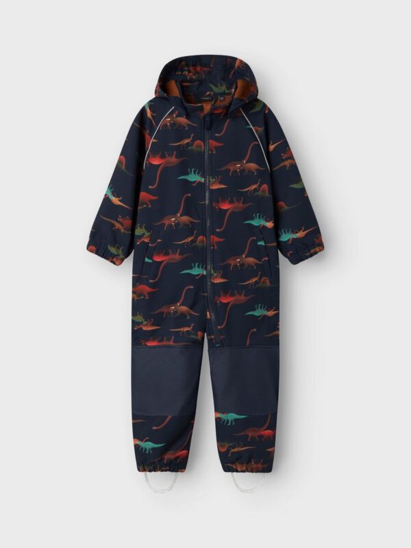 NAME IT Softshell kombinezonas "UGNINIAI DINOZAURAI" (Tamsiai mėlynas)