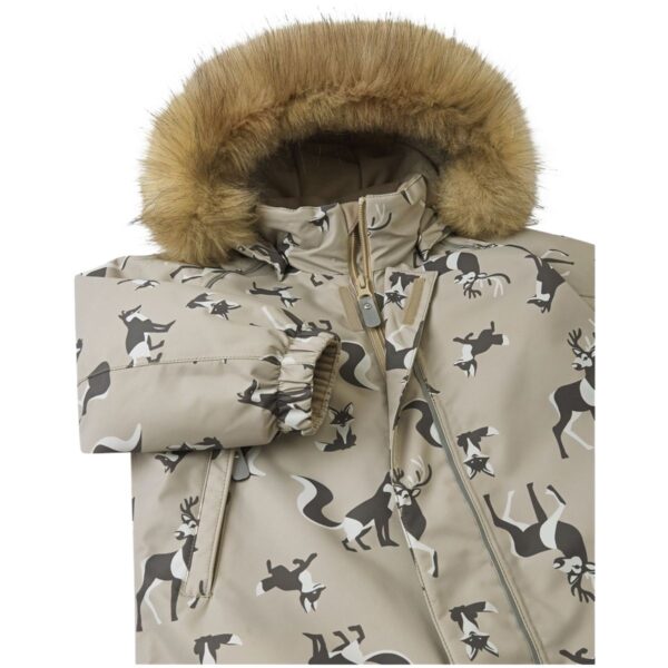 Reima-Lappi-kombinezonas-unisex-rusvas-kreminis REIMA žiemos kombinezonas LAPPI (5100129C/ Earthy beige)
