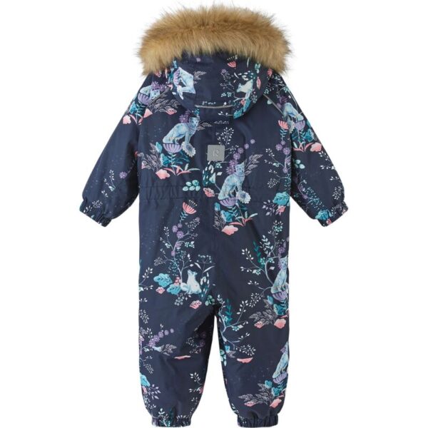 reima-lappi-geletas-zieminis-kombinezonas-tamsus REIMA žiemos kombinezonas LAPPI (5100129C/ Navy gėlytės)