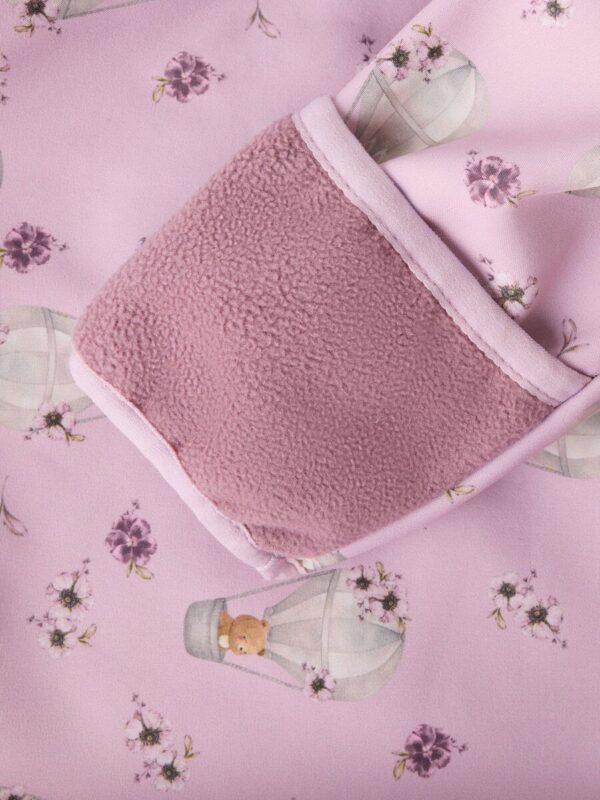 name-it-softshell-kombinezonas-uzlenkiamos-kojytes NAME IT Softshell kombinezonas KŪDIKIAMS "Skraidantys zuikučiai" (Rožinis)