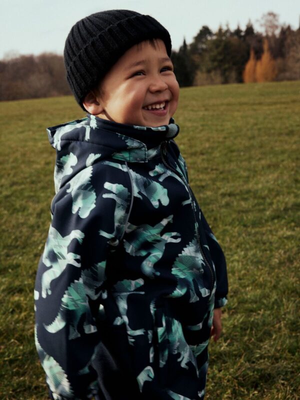 name-it-softshell-kombis-dinozaurai-juodas-zalias NAME IT Softshell kombinezonas "CYBER DINO"