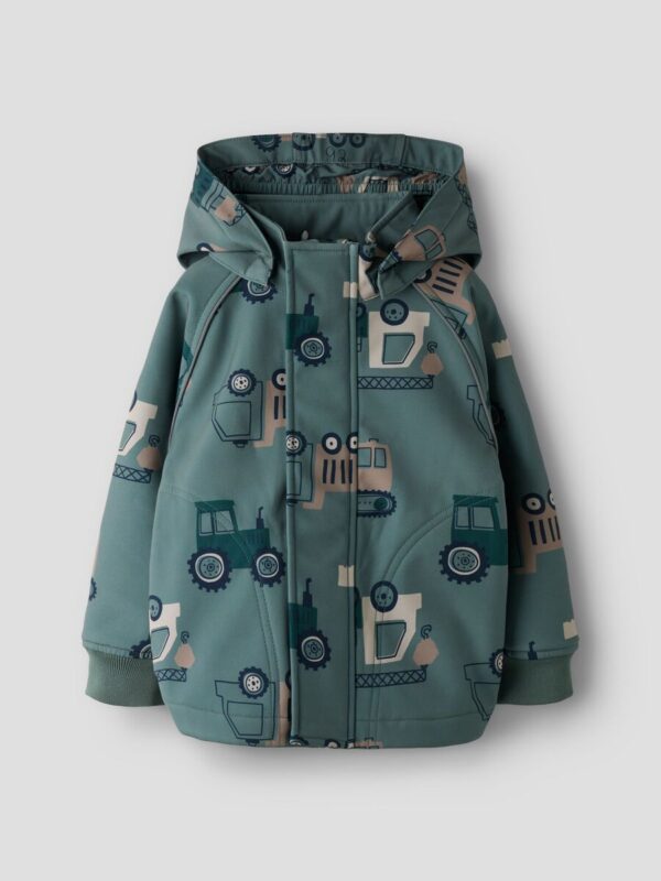softshell-striuke-berniukui-nameit NAME IT Softshell striukė "Žali traktoriukai"