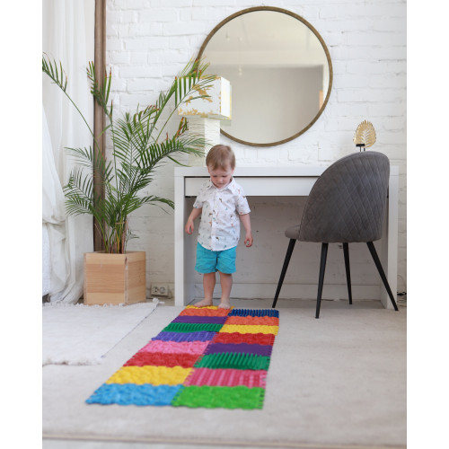 Ortopedinis masažinis kilimėlis Ortek Dėlionė „Mega Mix“ 16 elementų