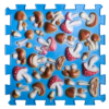Masažinis ortopedinis kilimėlis „Puzzle Mix““ 6 elementai „Mėlyni grybai“