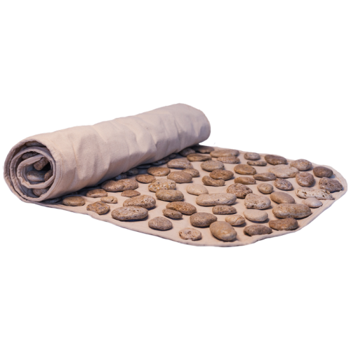 Pėdų masažo kilimėlis "Natūralūs akmenukai" 110x40 cm