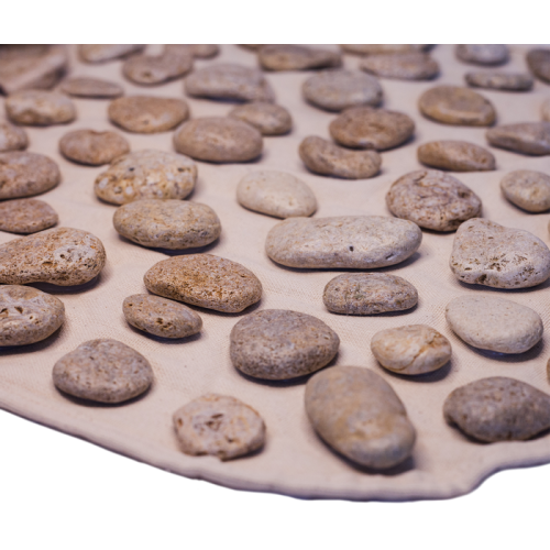 Pėdų masažo kilimėlis "Natūralūs akmenukai" 110x40 cm