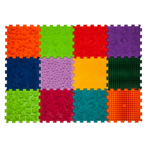 Masažo kilimėlis „Ortek Dinosaurs Puzzle 12 elementai