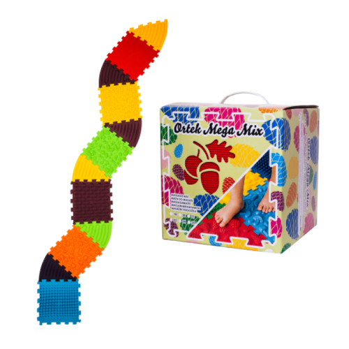 Masažo ortopedinis kilimėlis Ortek 6 dėlionės elementai + 6 trikampiai