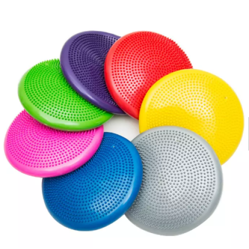 Balansuojanti masažo pagalvėlė D 33cm pripučiama su pompa