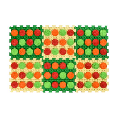 Masažo kilimėlis "Ortek Mix Puzzles" (6 elementai + 6 modulių rinkiniai "Pattern")