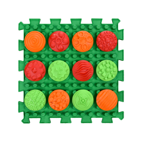 Masažo kilimėlis "Ortek Mix Puzzles" (8 elementai + «Rašto detalės» dovanų)