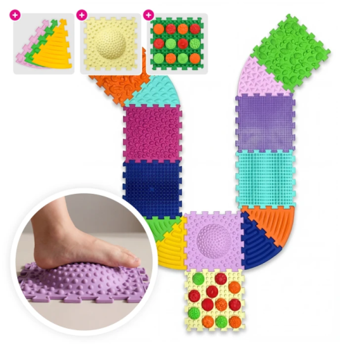 Ortek Multi Mix ortopedinis sensorinis kilimėlis (8 dalys + 6 sektoriai)