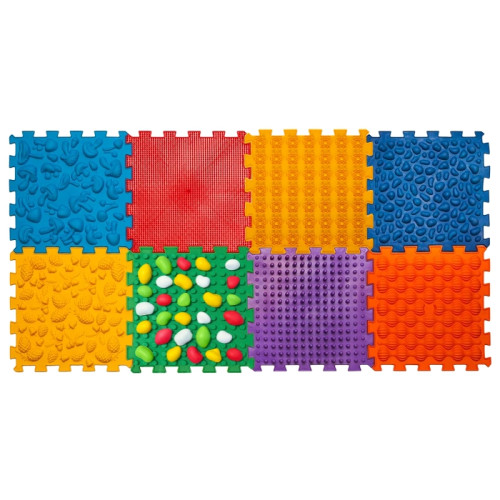 Ortopedinis sensorinis kilimėlis Ortek Mix Puzzle (8 dalys + modulių rinkinys "Akmenukai")