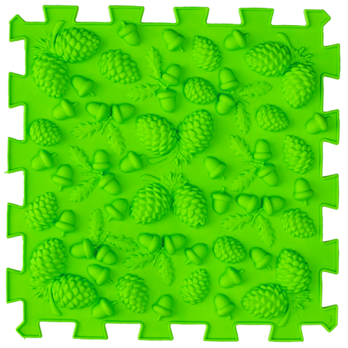 Masažo kilimėlis "Ortek Mix Puzzles" (8 elementai + «Rašto detalės» dovanų)