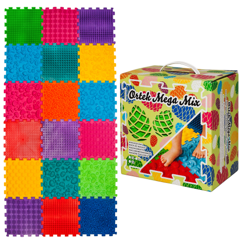 Ortopedinis sensorinis kilimėlis  "Mega Mix" 18 elementų