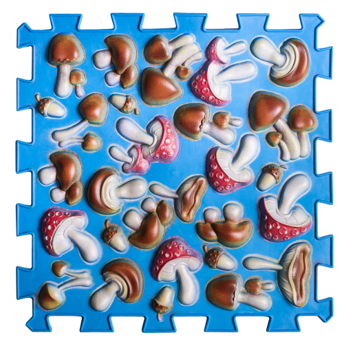 Masažinis kilimėlis „Puzzle Ortek Mushrooms“