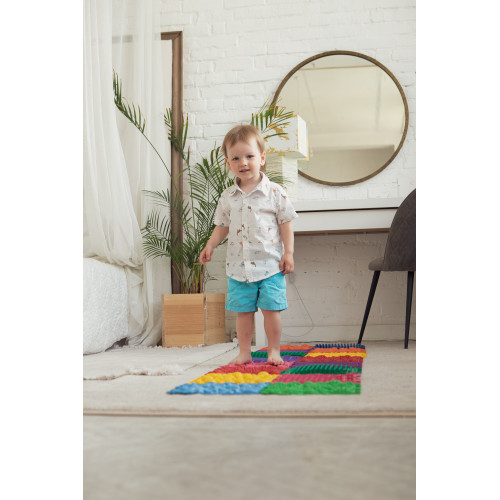 Masažinis ortopedinis kilimėlis vaikams ir suaugusiems„Ortek „Puzzle Mix““ 8 moduliai“