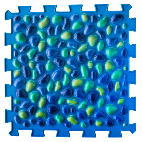 Masažinis ortopedinis kilimėlis „Puzzle Mix““ 6 elmentai (Mėlynas)