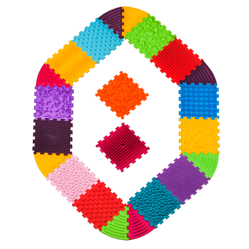 Masažo kilimėlis „Ortek Puzzle 14 elementų + 8 trikampiai