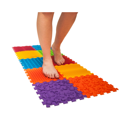 Masažinis reabilitacinis kilimėlis „Ortek Mix- 10 elementų, kietas
