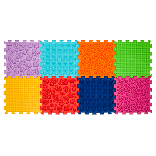 Ortopedinios sensorinis kilimėlis „Ortek Mix Puzzle“ 8 elementai