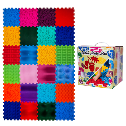 Masažinis ortopedinis kilimėlis „Ortek Puzzle Mega Mix“ 24 elementai