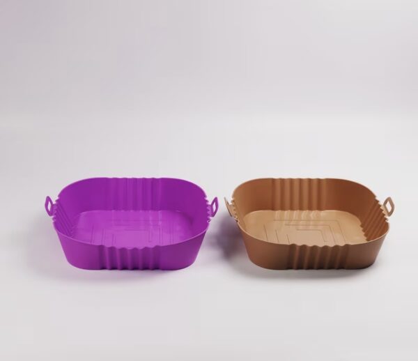 Karšto oro gruzdintuvės silikoninė kepimo forma 2 vnt (kvadratinė)