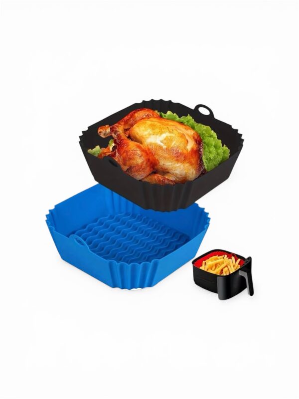 Karšto oro gruzdintuvės silikoninė kepimo forma 2 vnt (kvadratinė)